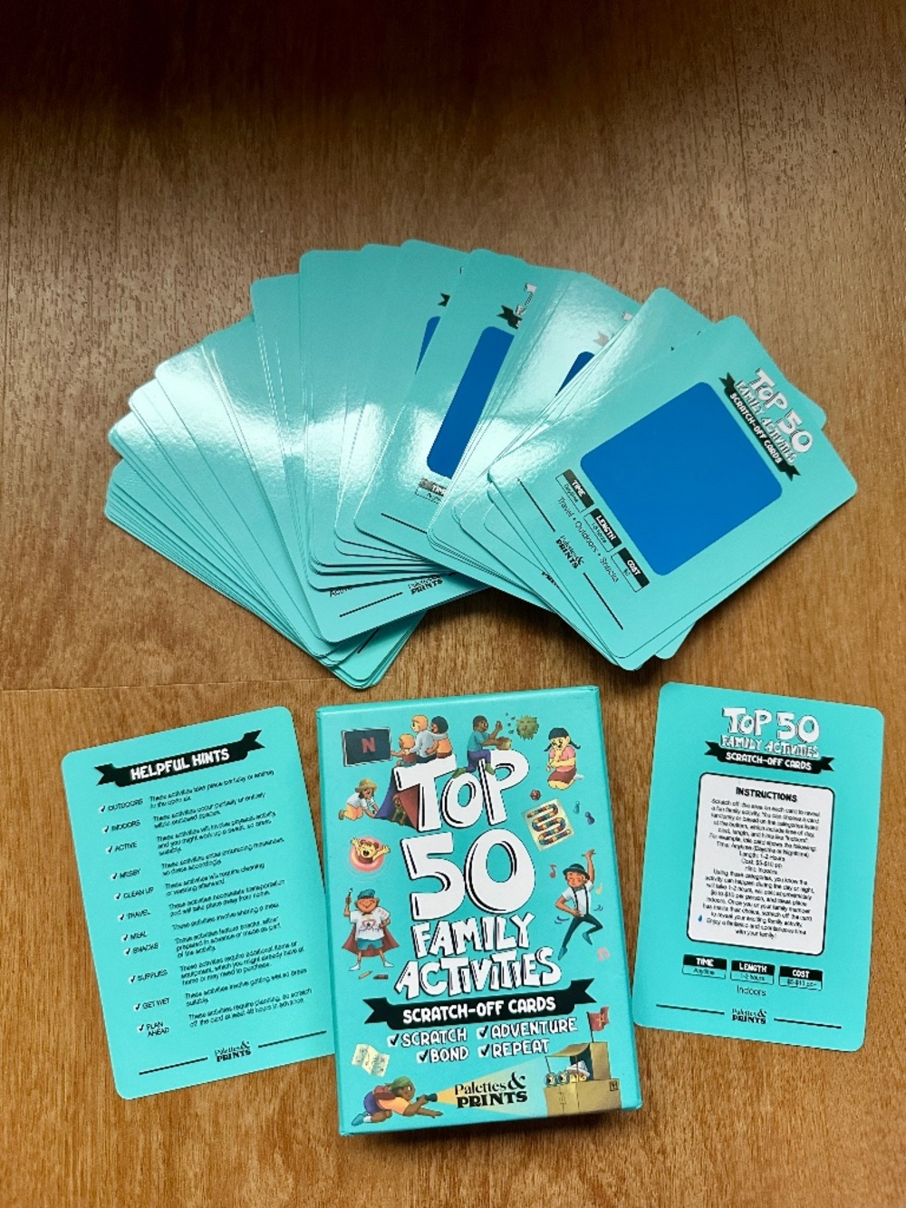 Top 50 Family Activities Scratch Off Cards Palettes & Prints 49 Unused